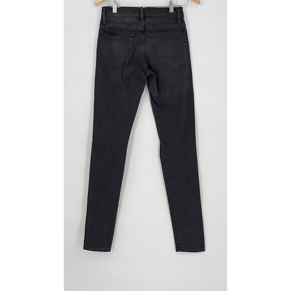 FRAME Jagger True Skinny Jean Distressed Noir Black SIZE 28 MSRP $208 - Picture 5 of 9